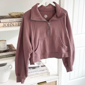 Lululemon Scuba Oversized Funnel Neck Half Zip Twilight Rose Pink Mauve M L